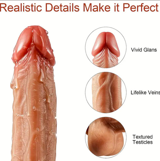 Dương vật giả gắn tường MUHA rung thụt tỏa nhiệt giống thật sạc pin